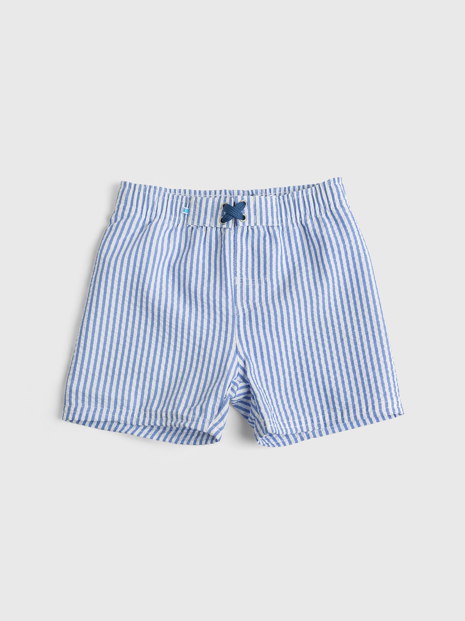Rufflebutts Boys' Periwinkle Blue Swim Trunk - Saint Bernard