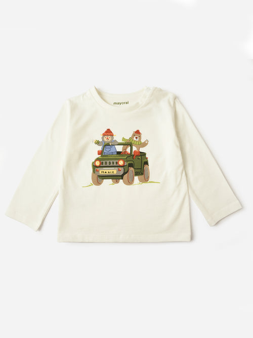 Mayoral Baby Boys' Long Sleeve Cart T-Shirt