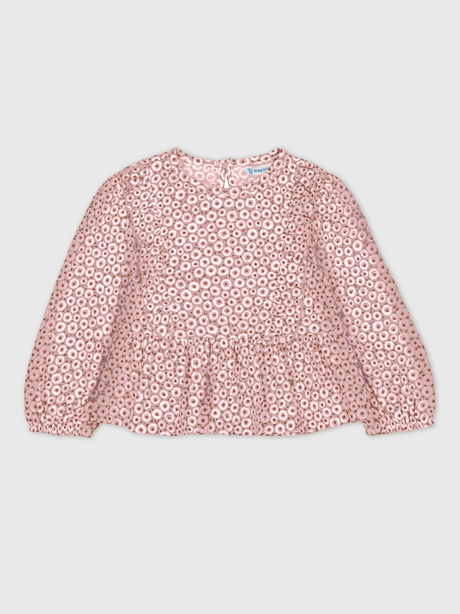 Mayoral Baby Girls' Bambula Knit Print Blouse - Saint Bernard