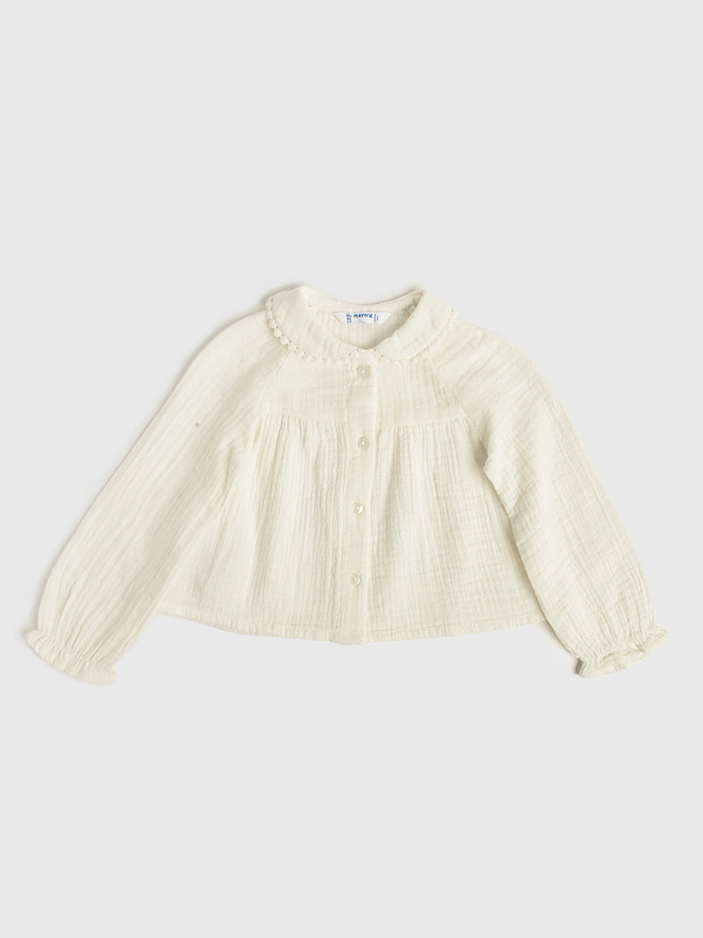 Mayoral Baby Girls' Plumeti Chiffon Blouse - Saint Bernard