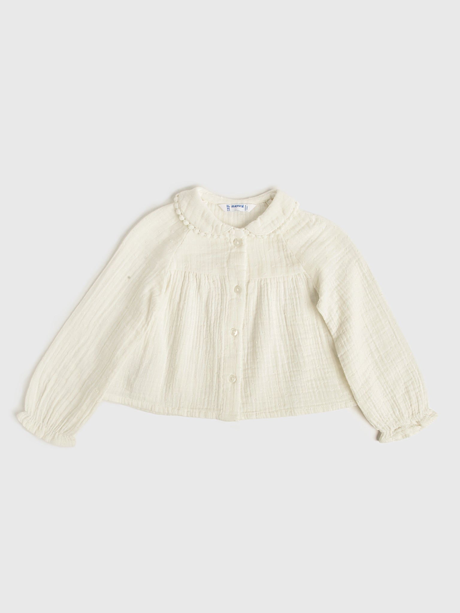 Mayoral Baby Girls' Plumeti Chiffon Blouse - Saint Bernard