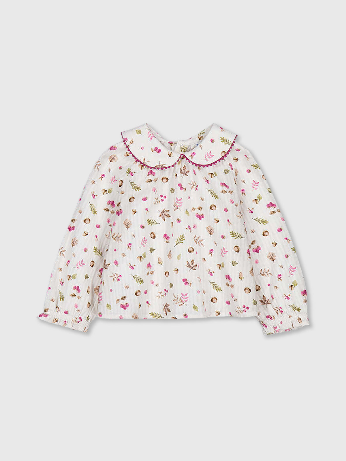 Mayoral Baby Girls' Textured Woven Blouse - Saint Bernard