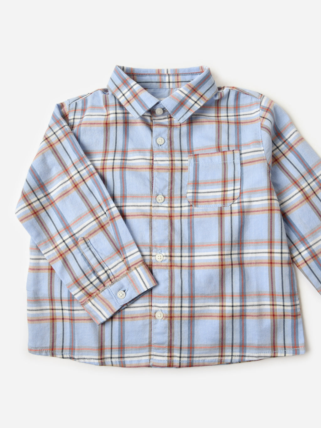 Mayoral Baby Boys' Long Sleeve Checked Shirt - Saint Bernard