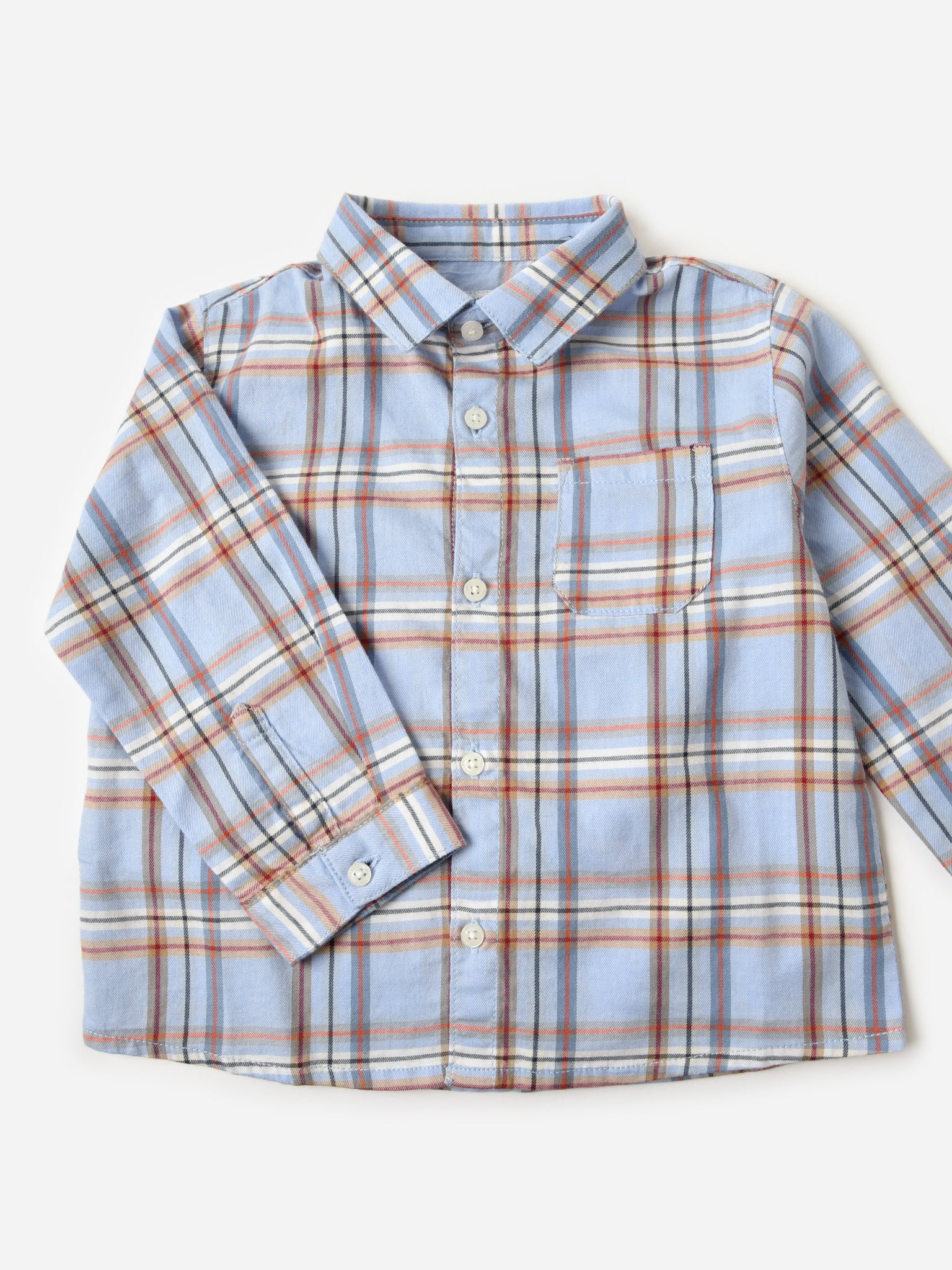 Mayoral Baby Boys' Long Sleeve Checked Shirt - Saint Bernard