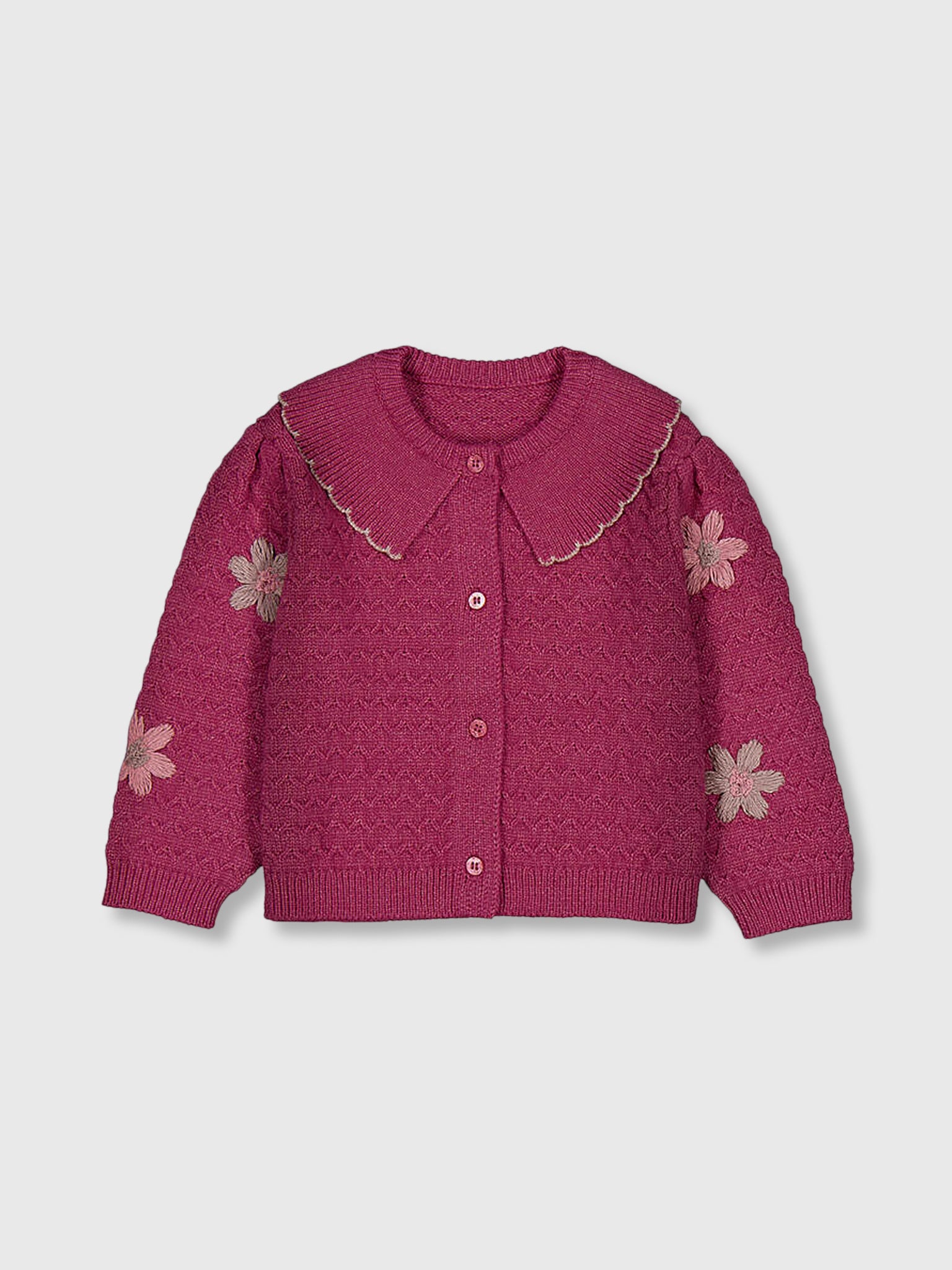 Mayoral Baby Girls' Floral Embroidered Cardigan - Saint Bernard