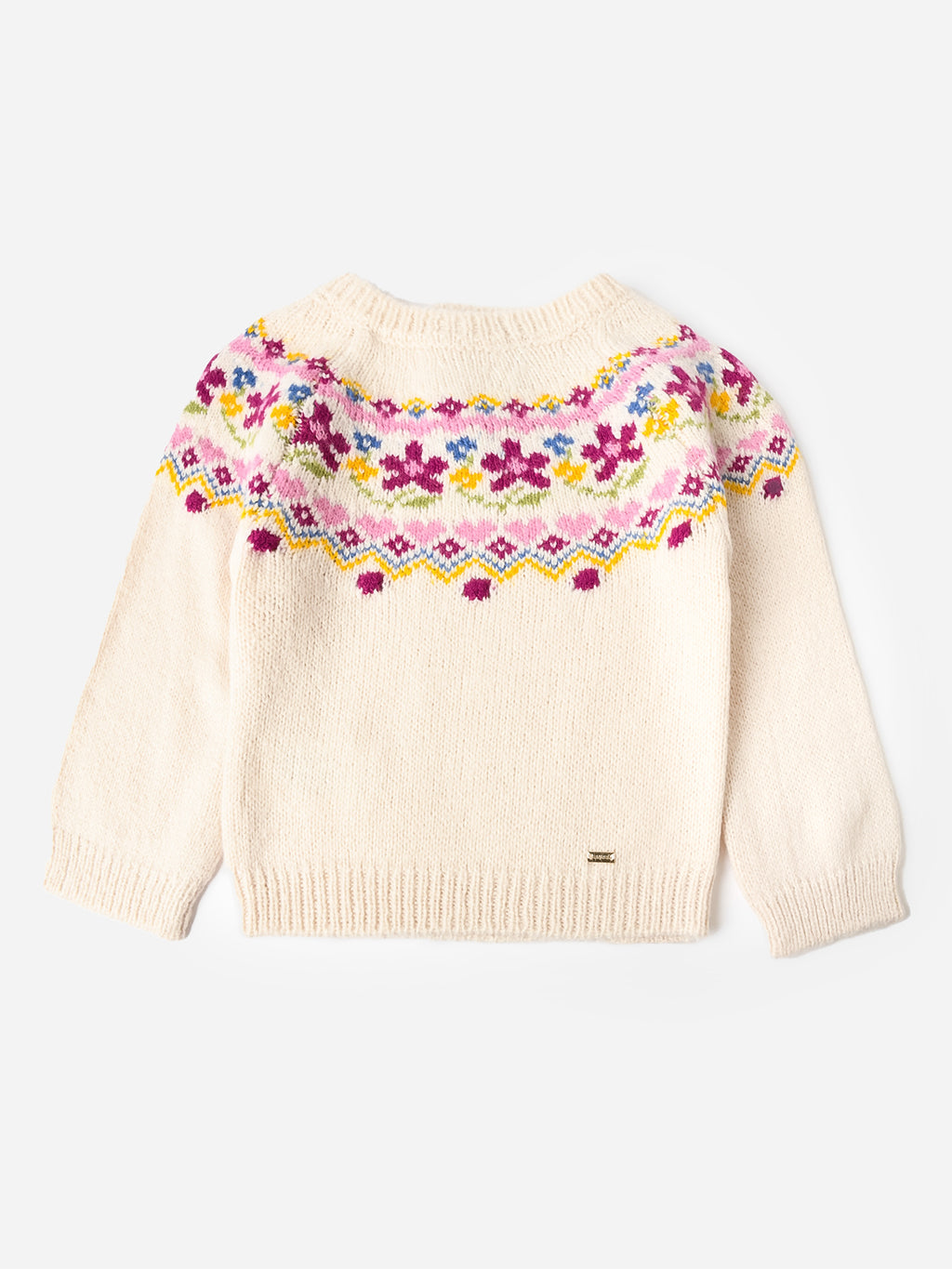 Mayoral Baby Girls' Jacquard Sweater - Saint Bernard