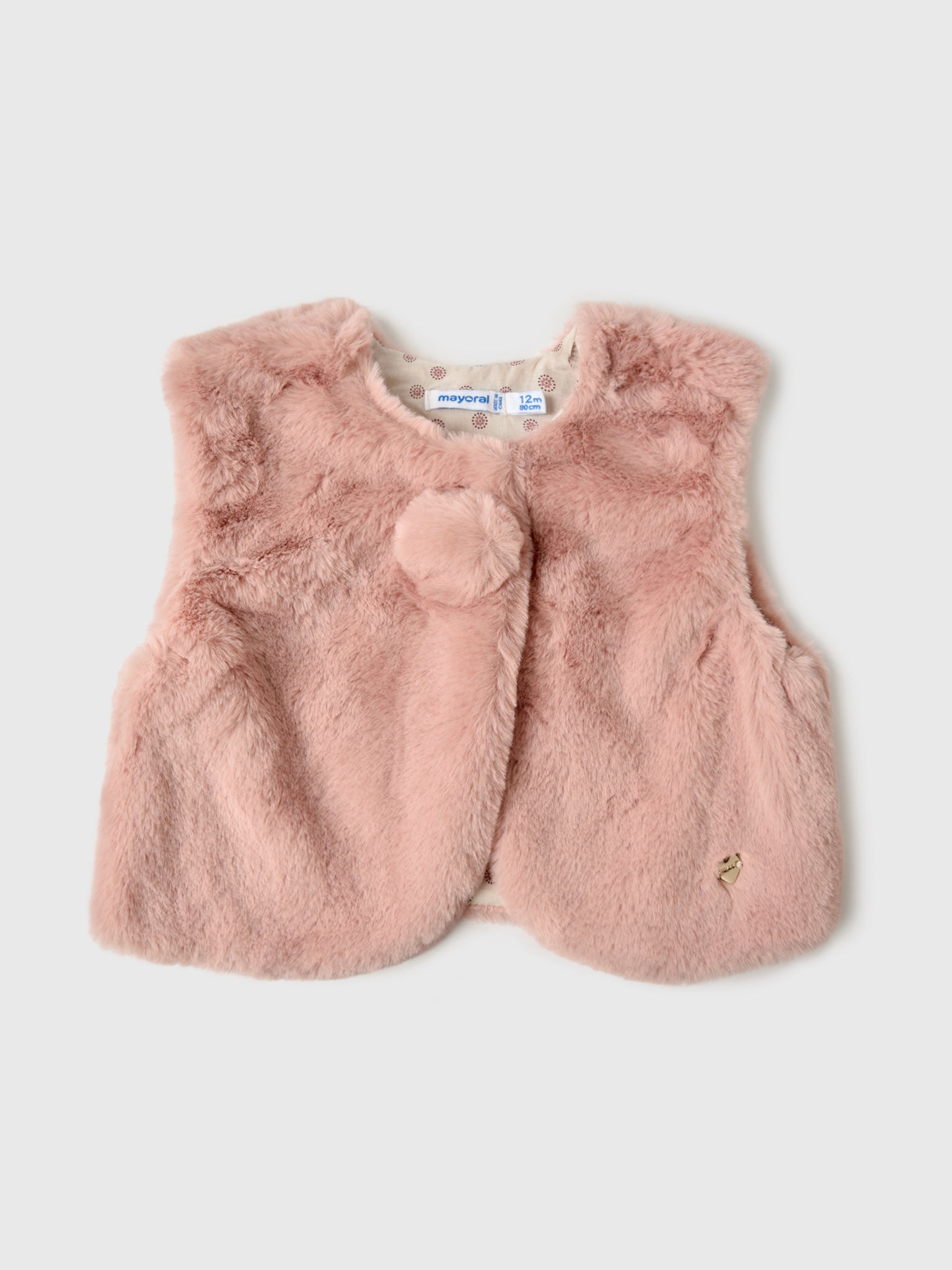 Mayoral Baby Girls' Fur Vest - Saint Bernard