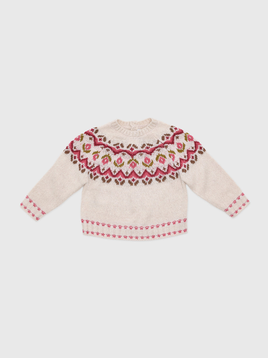 Mayoral Baby Girls' Jacquard Sweater - Saint Bernard