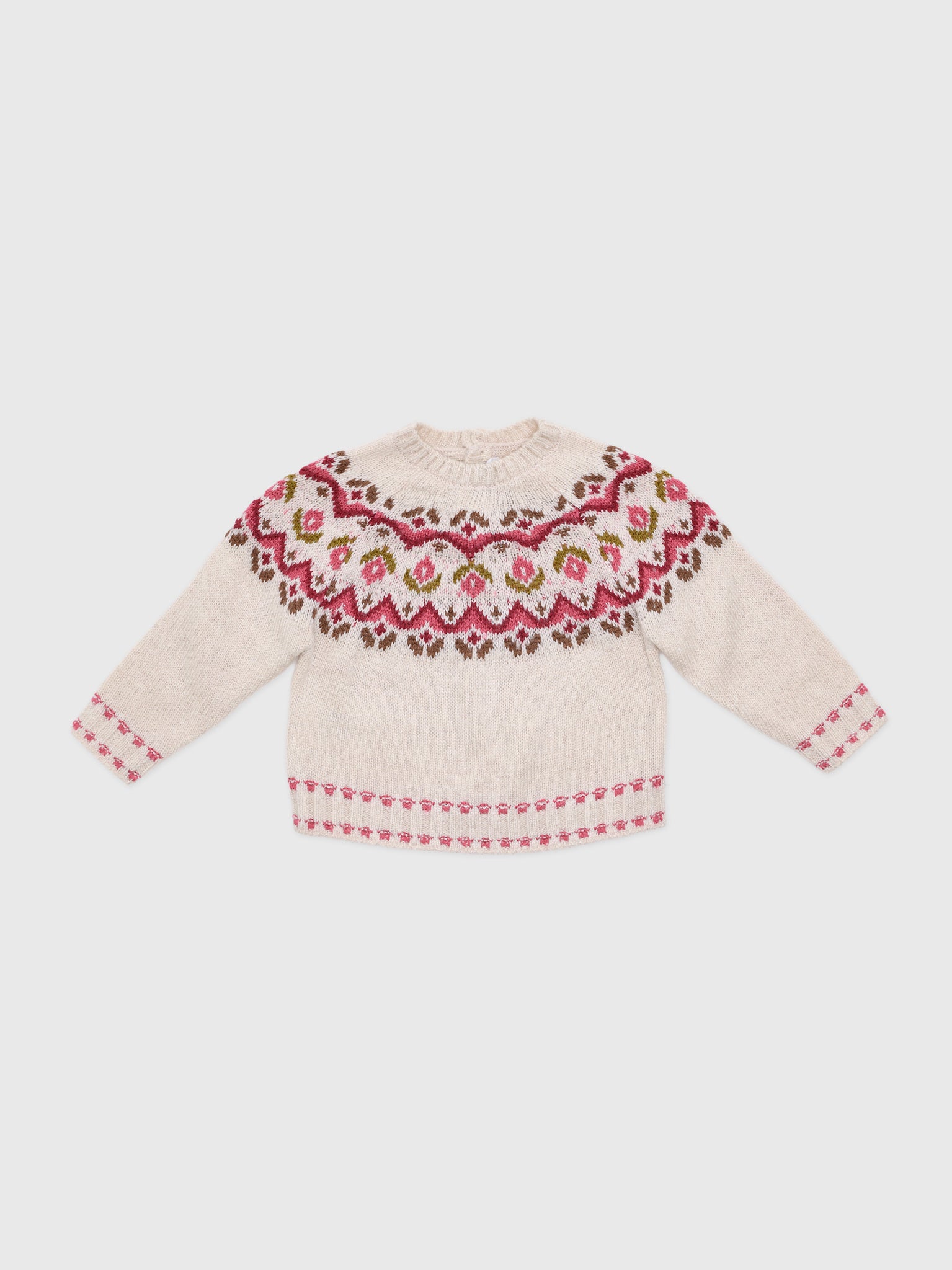 Mayoral Baby Girls' Jacquard Sweater - Saint Bernard