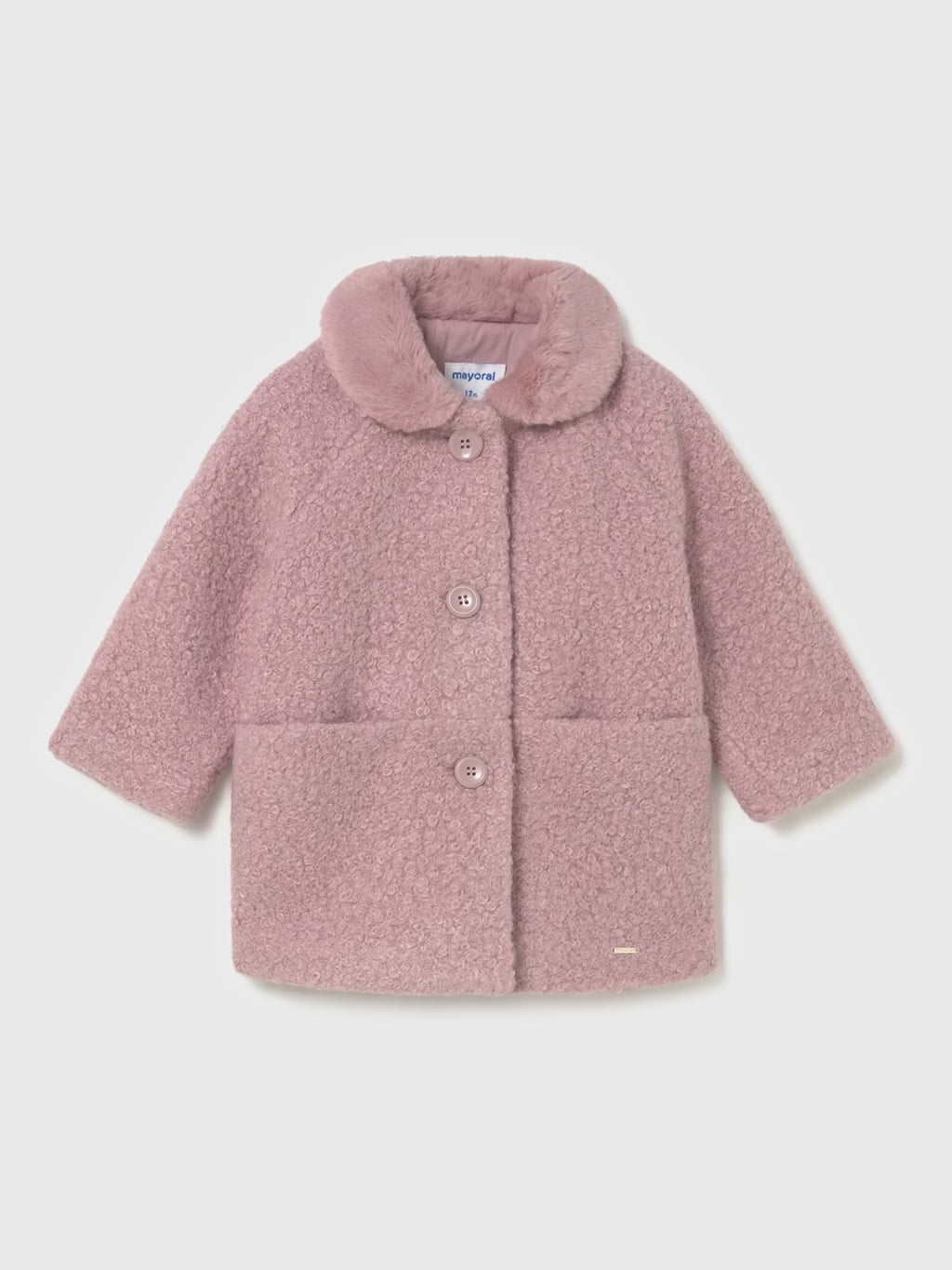 Mayoral Baby Girls' Terry Cloth Coat - Saint Bernard