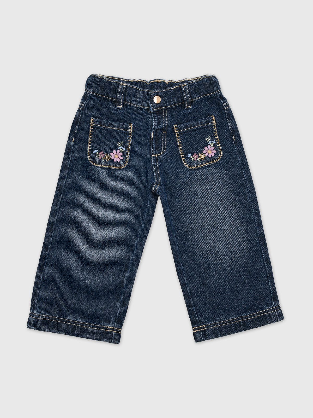 Mayoral Baby Girls' Denim Trouser - Saint Bernard