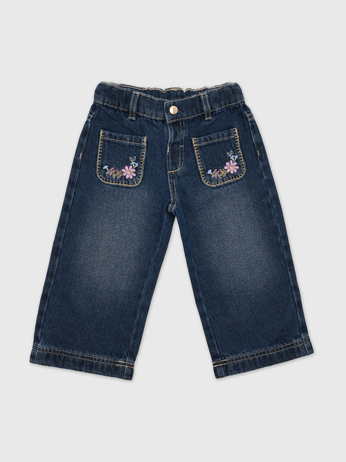 Mayoral Baby Girls' Denim Trouser - Saint Bernard