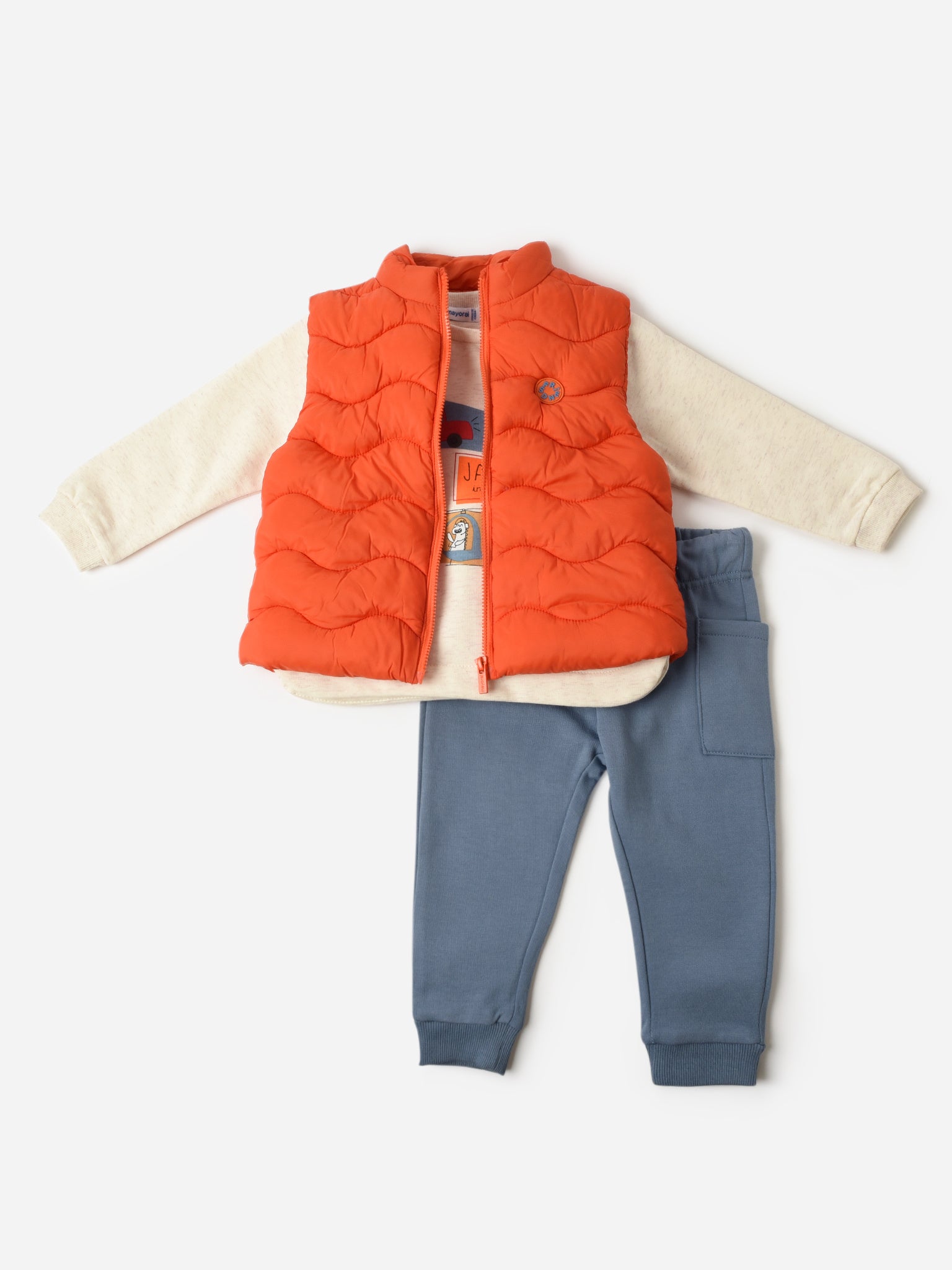 Mayoral Baby Boys' Pullover Vest Pant Set - Saint Bernard