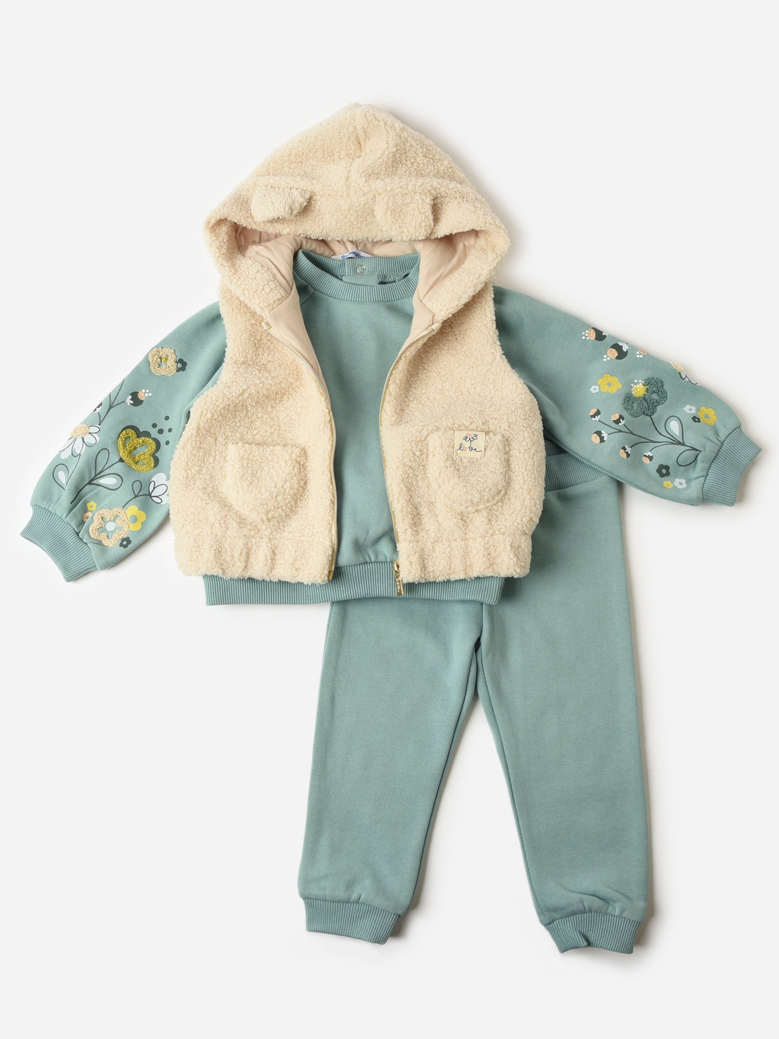 Mayoral Baby Girls' 3-Piece Tracksuit Vest - Saint Bernard