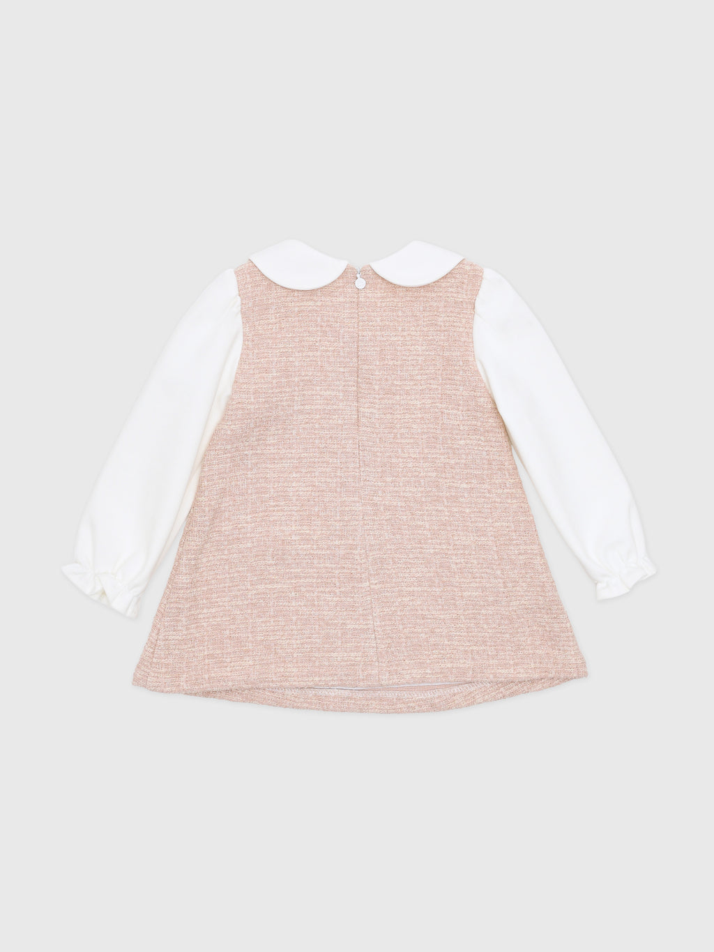 Mayoral Baby Girls' Tweed Knit Combo Dress - Saint Bernard
