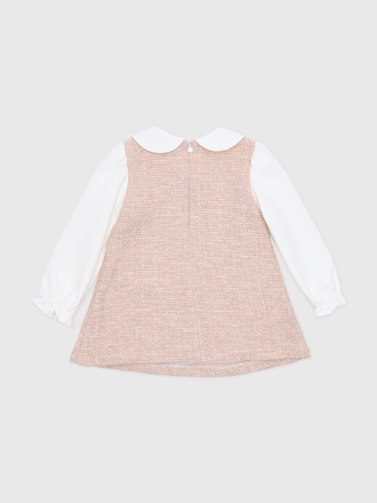 Mayoral Baby Girls' Tweed Knit Combo Dress - Saint Bernard
