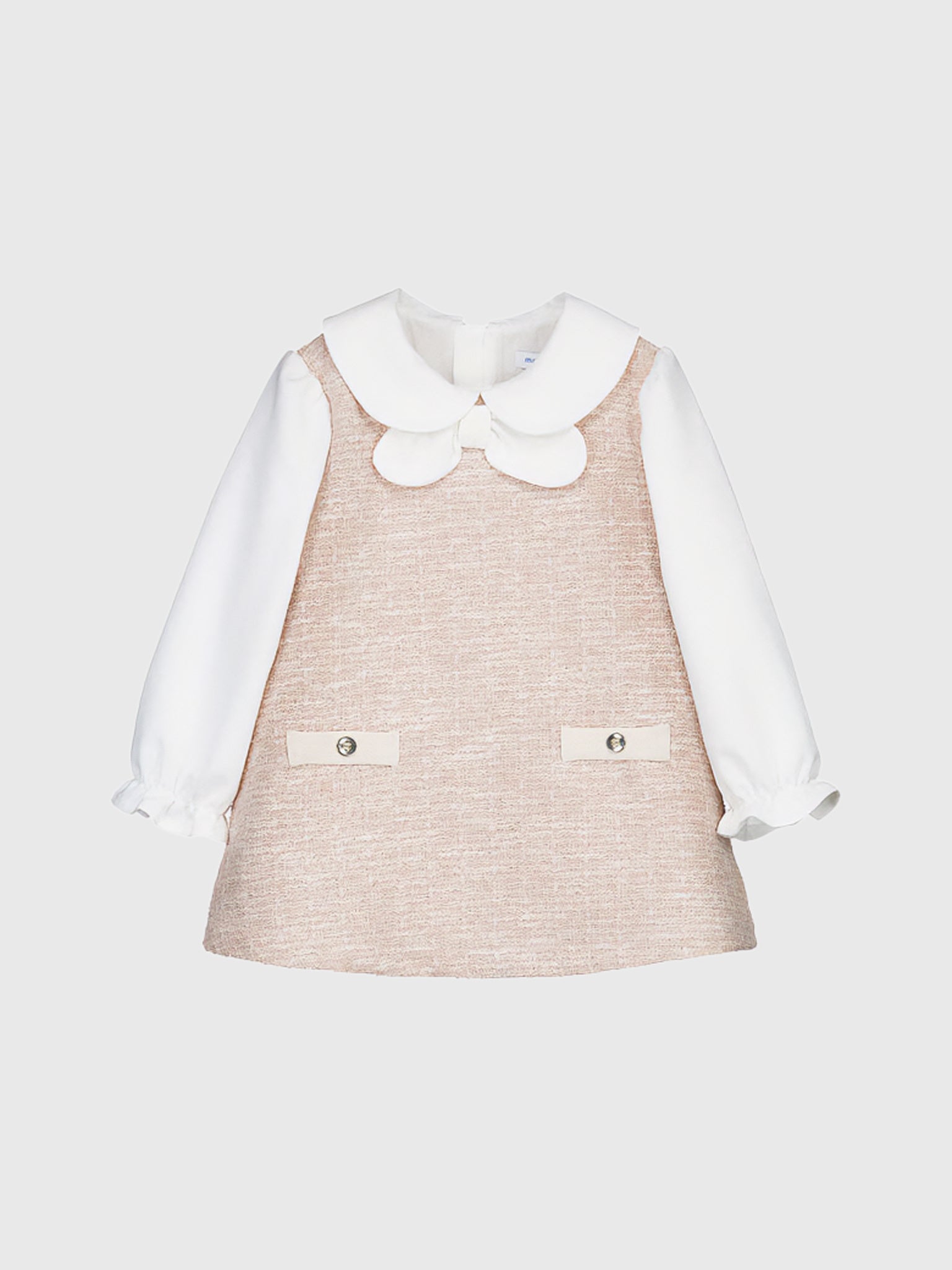 Mayoral Baby Girls' Tweed Knit Combo Dress