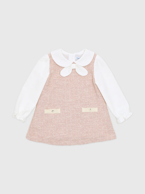 Mayoral Baby Girls' Tweed Knit Combo Dress