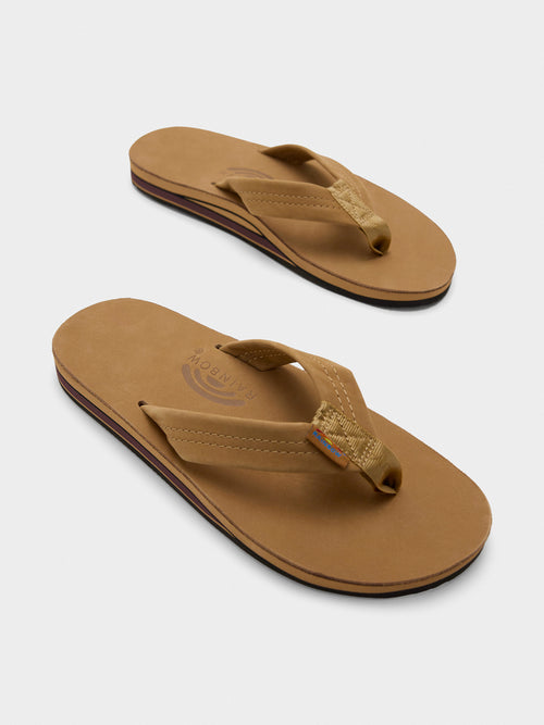 Rainbow Men's Double Layer Premier Leather Flip Flop - Saint Bernard