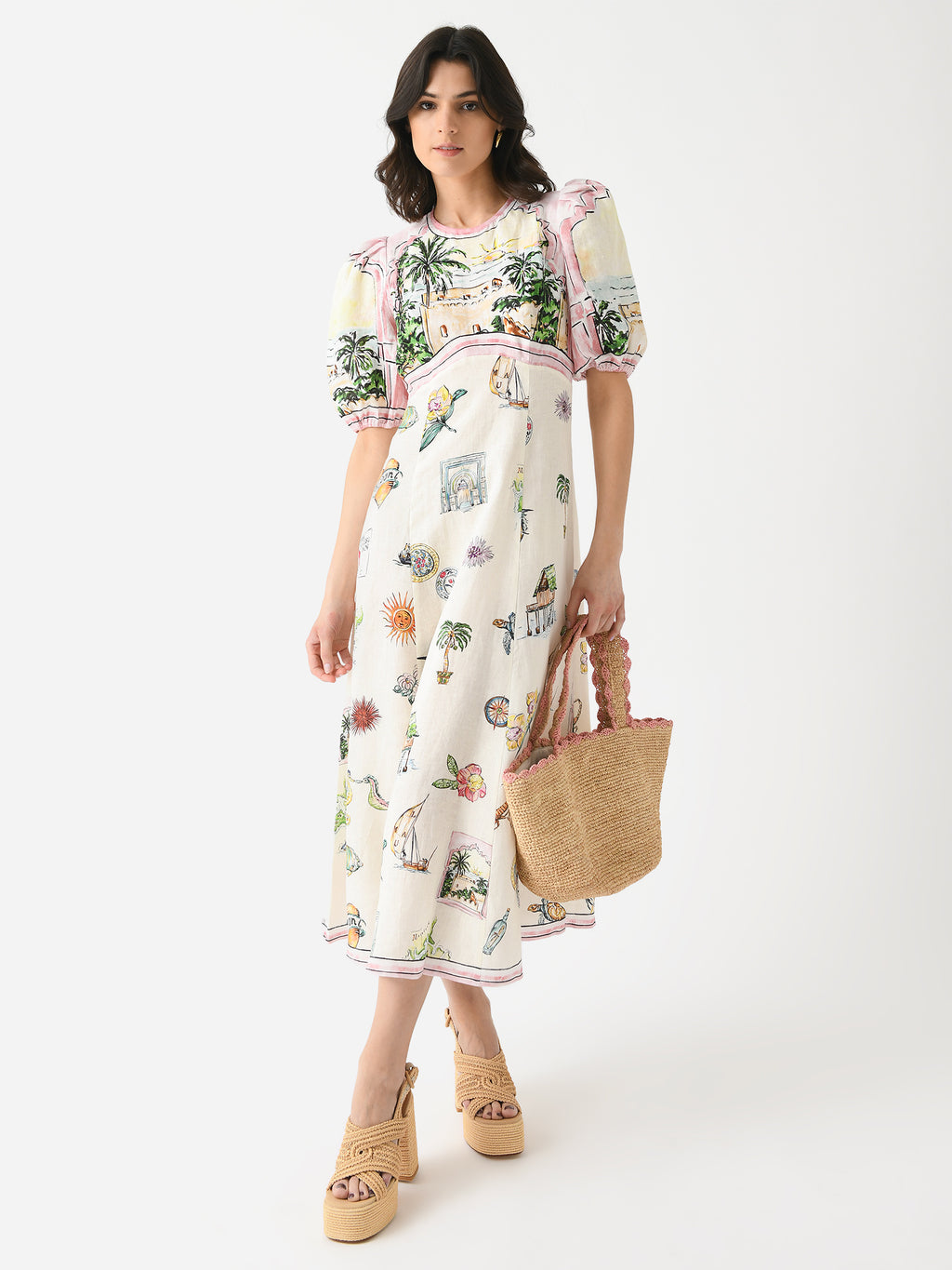 knee length dresses for ladies Alemais Women's Monte Midi Dress