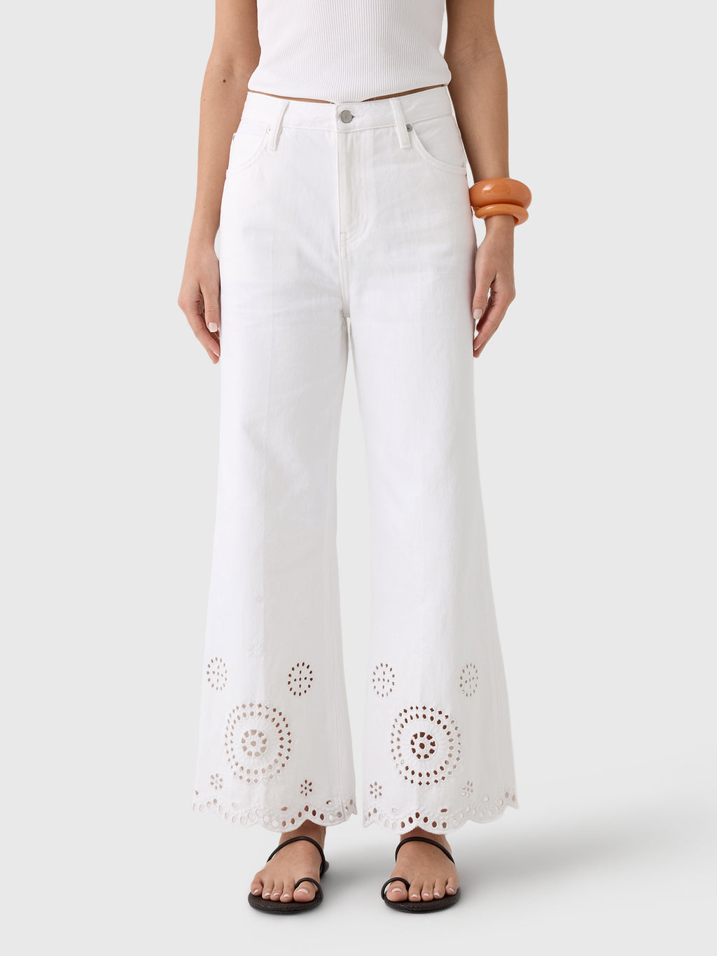 Frame Women's The Eyelet Flare Jean - Saint Bernard