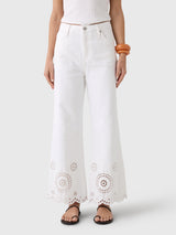 Frame Women's The Eyelet Flare Jean - Saint Bernard
