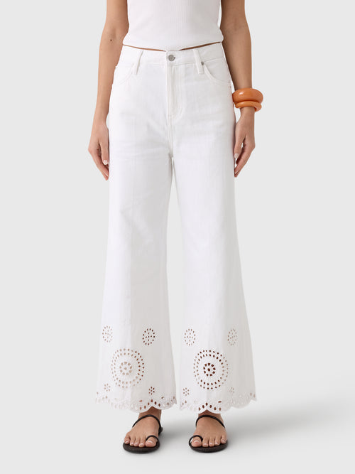 Frame Women's The Eyelet Flare Jean