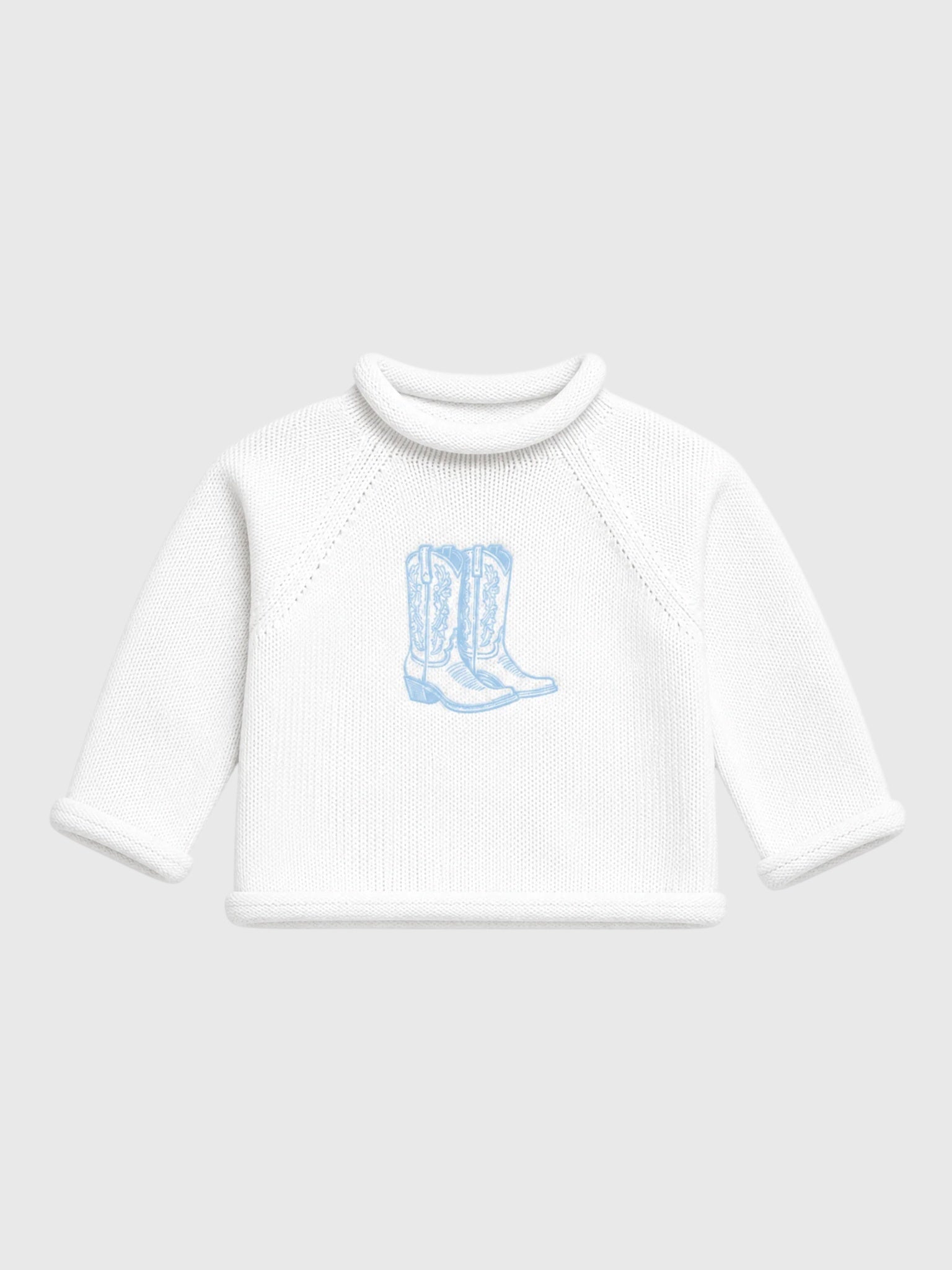 Magnolia Baby Kids' Darling Cowboy Boots Rollneck Sweater