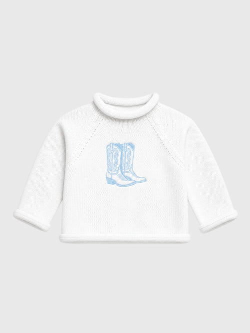 Magnolia Baby Kids' Darling Cowboy Boots Rollneck Sweater