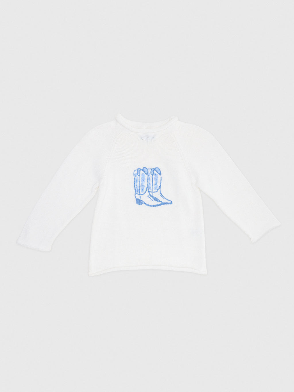 Magnolia Baby Kids' Darling Cowboy Boots Rollneck Sweater - Saint Bernard