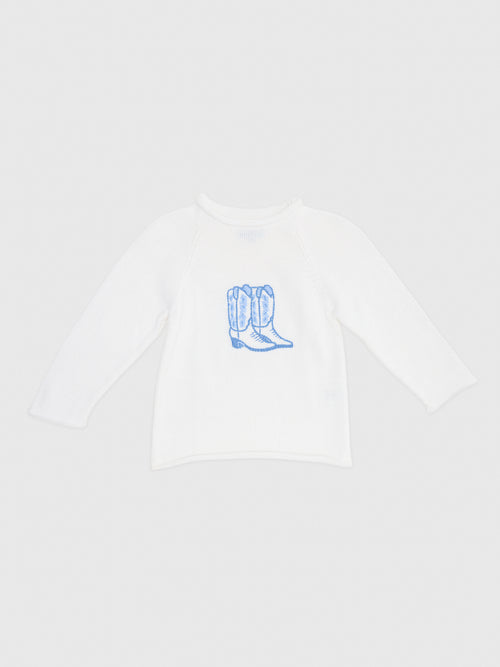 Magnolia Baby Kids' Darling Cowboy Boots Rollneck Sweater