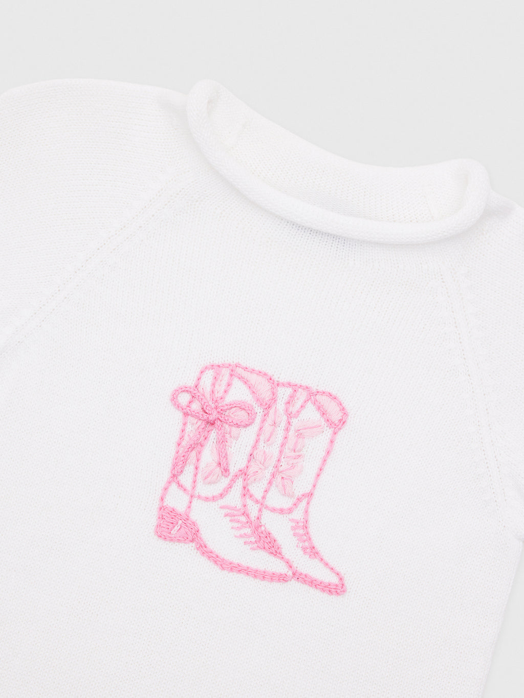 Magnolia Baby Kids' Darling Cowboy Boots Rollneck Sweater - Saint Bernard
