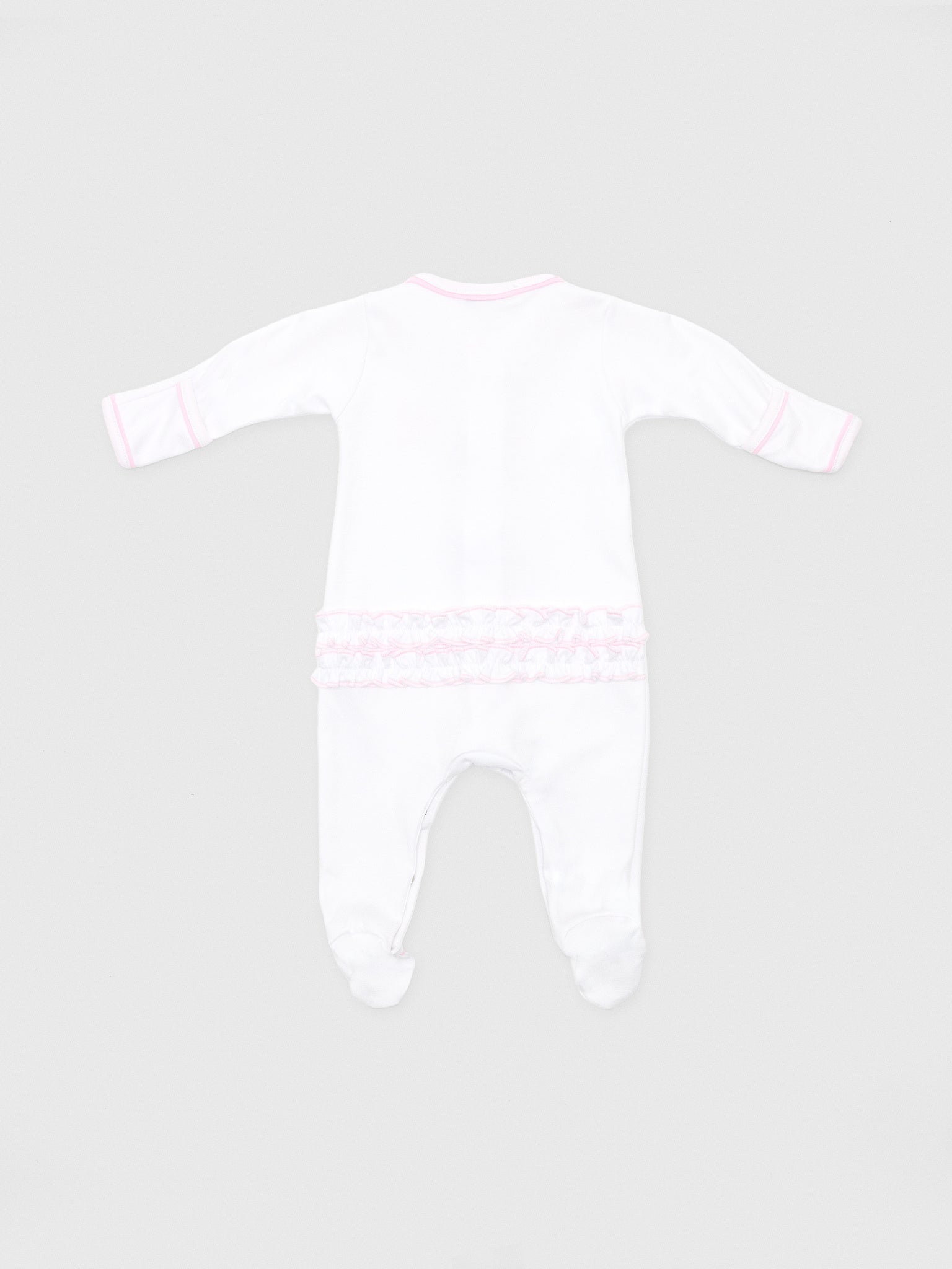 Magnolia Baby Baby Girls' Darling Cowboy Boots Ruffle Footie - Saint Bernard
