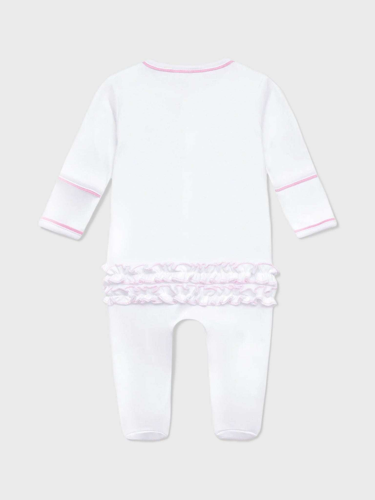 Magnolia Baby Baby Girls' Darling Cowboy Boots Ruffle Footie - Saint Bernard