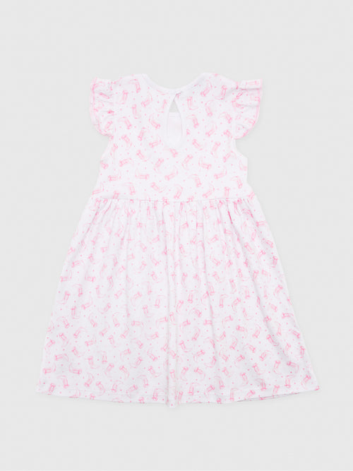 Magnolia Baby Girls' Darling Cowboy Boots Flutters Dress