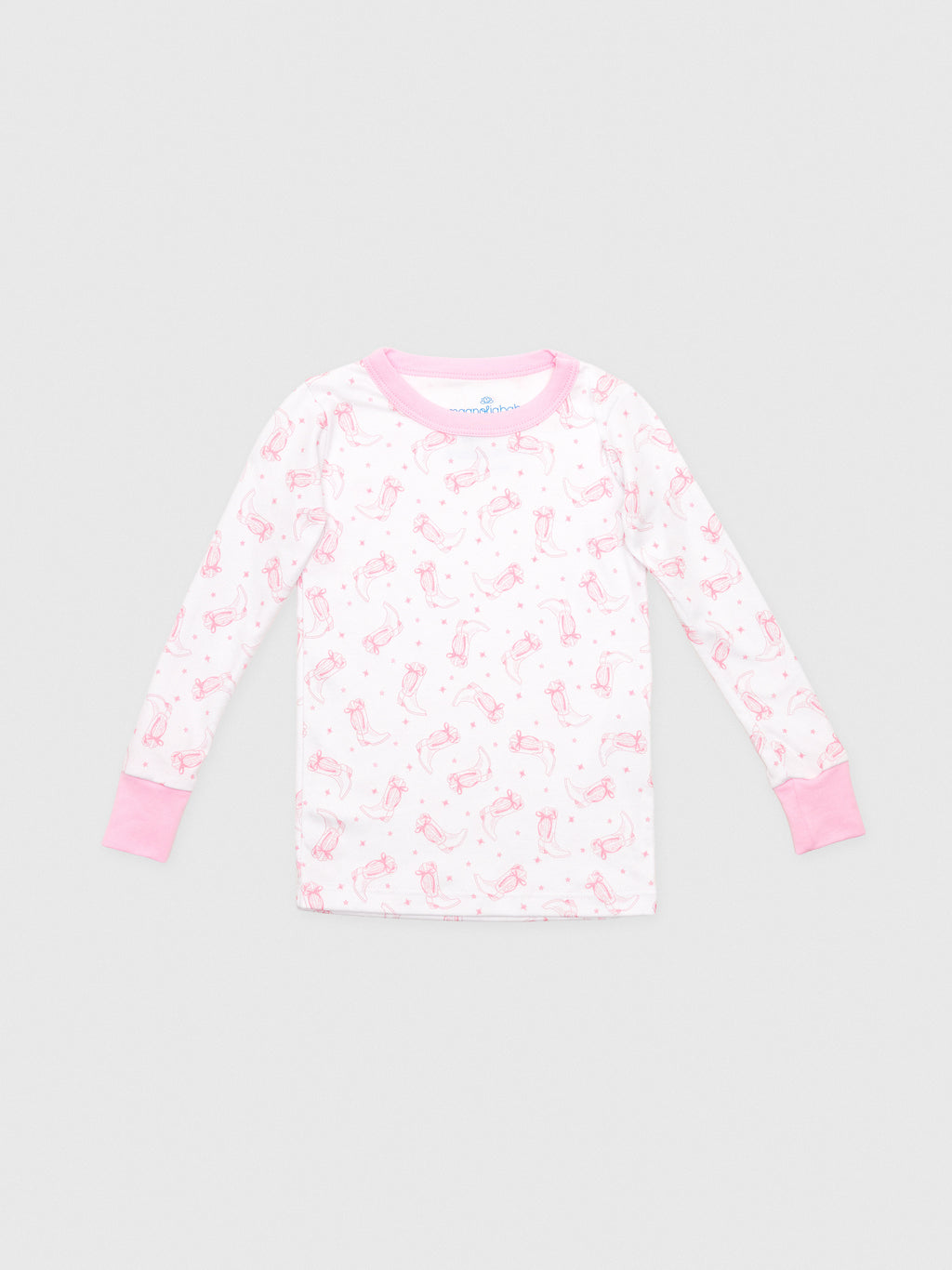 Magnolia Baby Girls' Darling Cowboy Boots Long Pajama Set - Saint Bernard