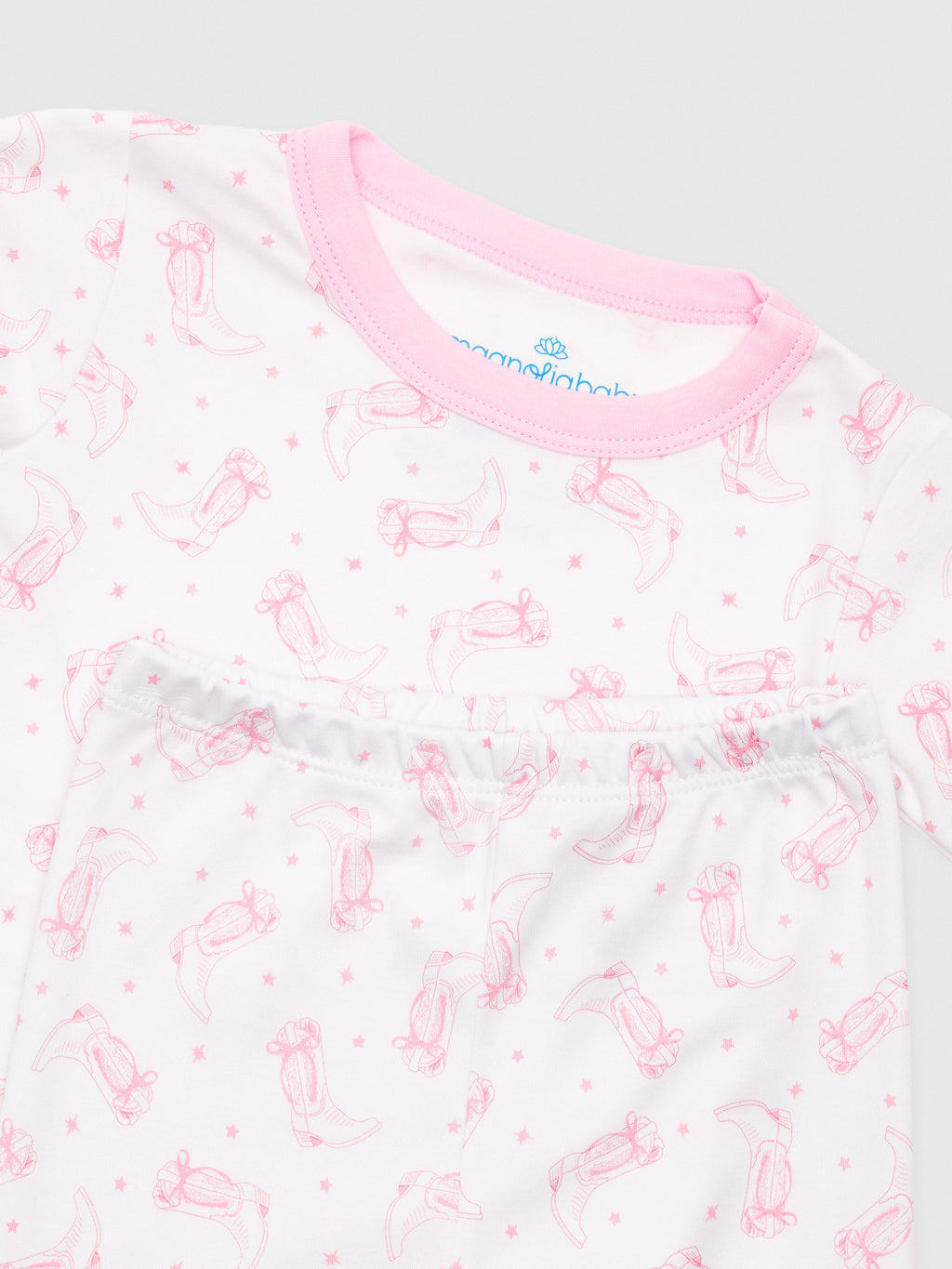 Magnolia Baby Girls' Darling Cowboy Boots Long Pajama Set - Saint Bernard
