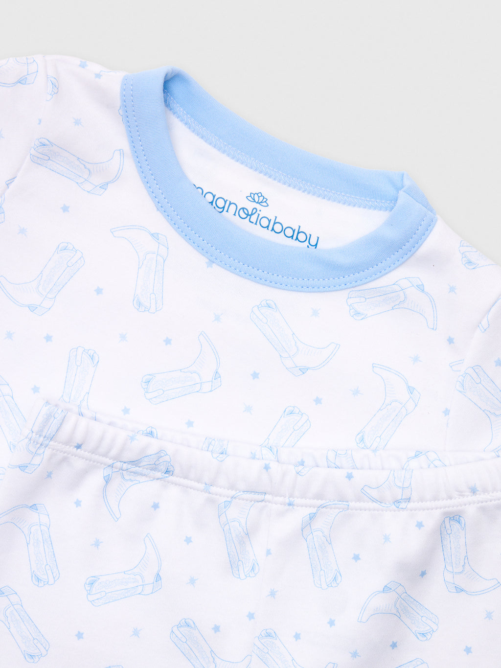 Magnolia Baby Boys' Darling Cowboy Boots Short Pajama Set - Saint Bernard