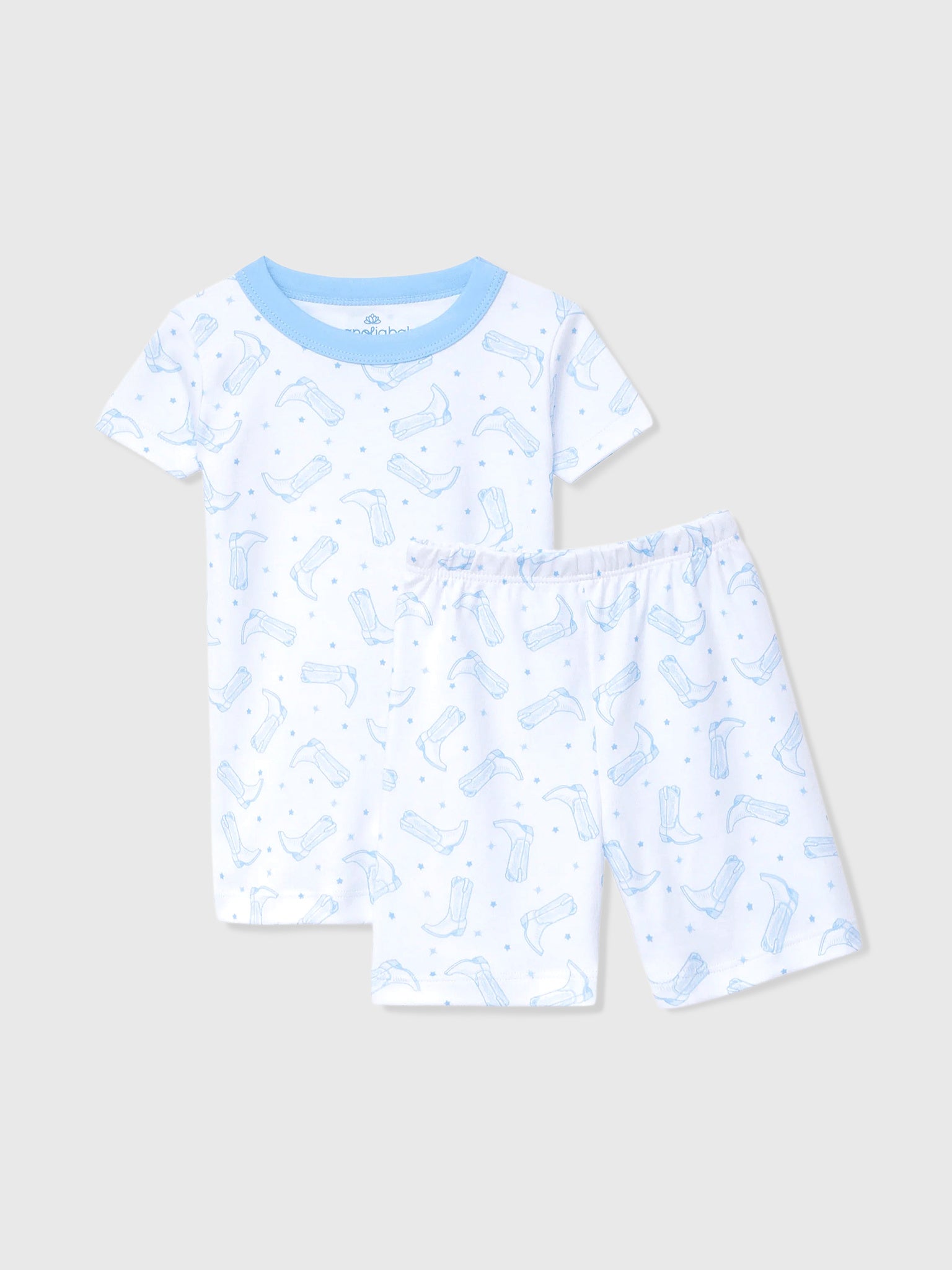 Magnolia Baby Boys' Darling Cowboy Boots Short Pajama Set - Saint Bernard
