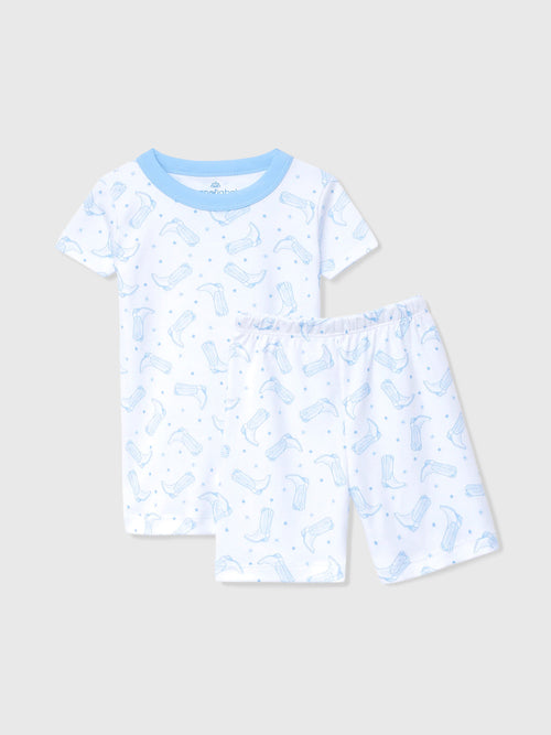 Magnolia Baby Boys' Darling Cowboy Boots Short Pajama Set