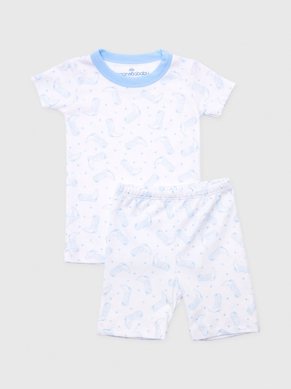 Magnolia Baby Boys' Darling Cowboy Boots Short Pajama Set - Saint Bernard