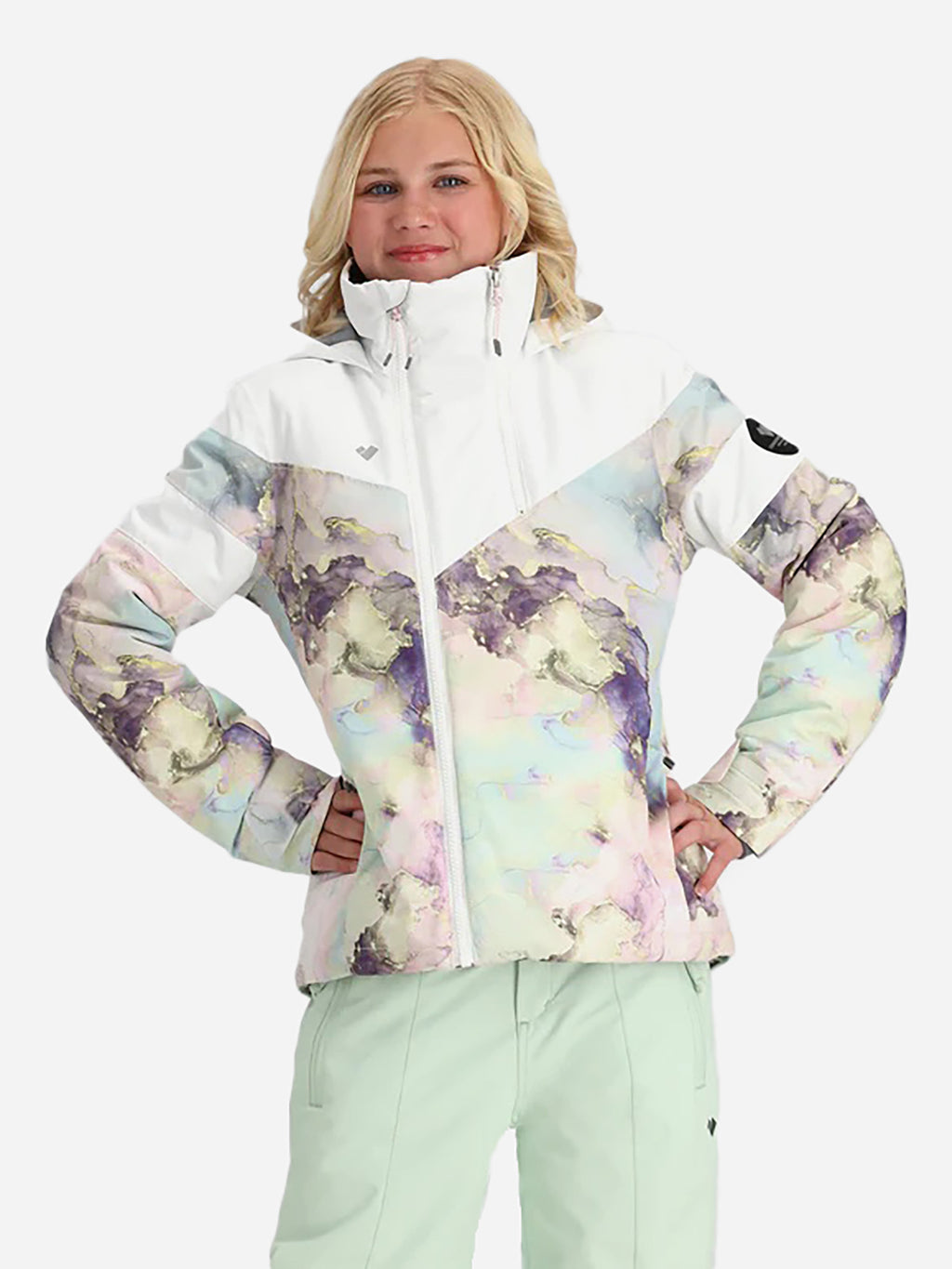 Obermeyer Teen Girls' Taja Print Jacket - Saint Bernard