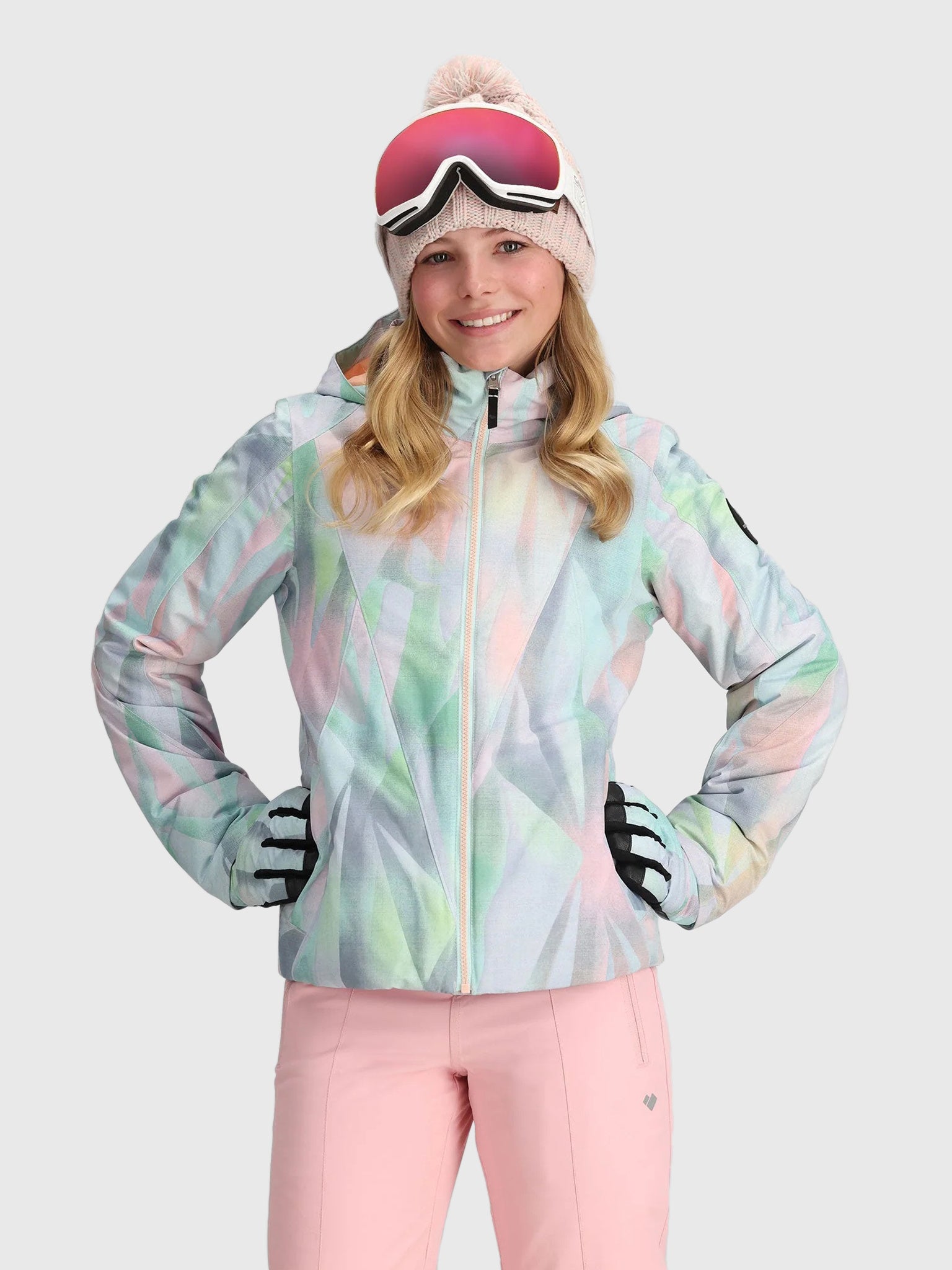 Obermeyer Teen Girls' Rylee Print Jacket - Saint Bernard