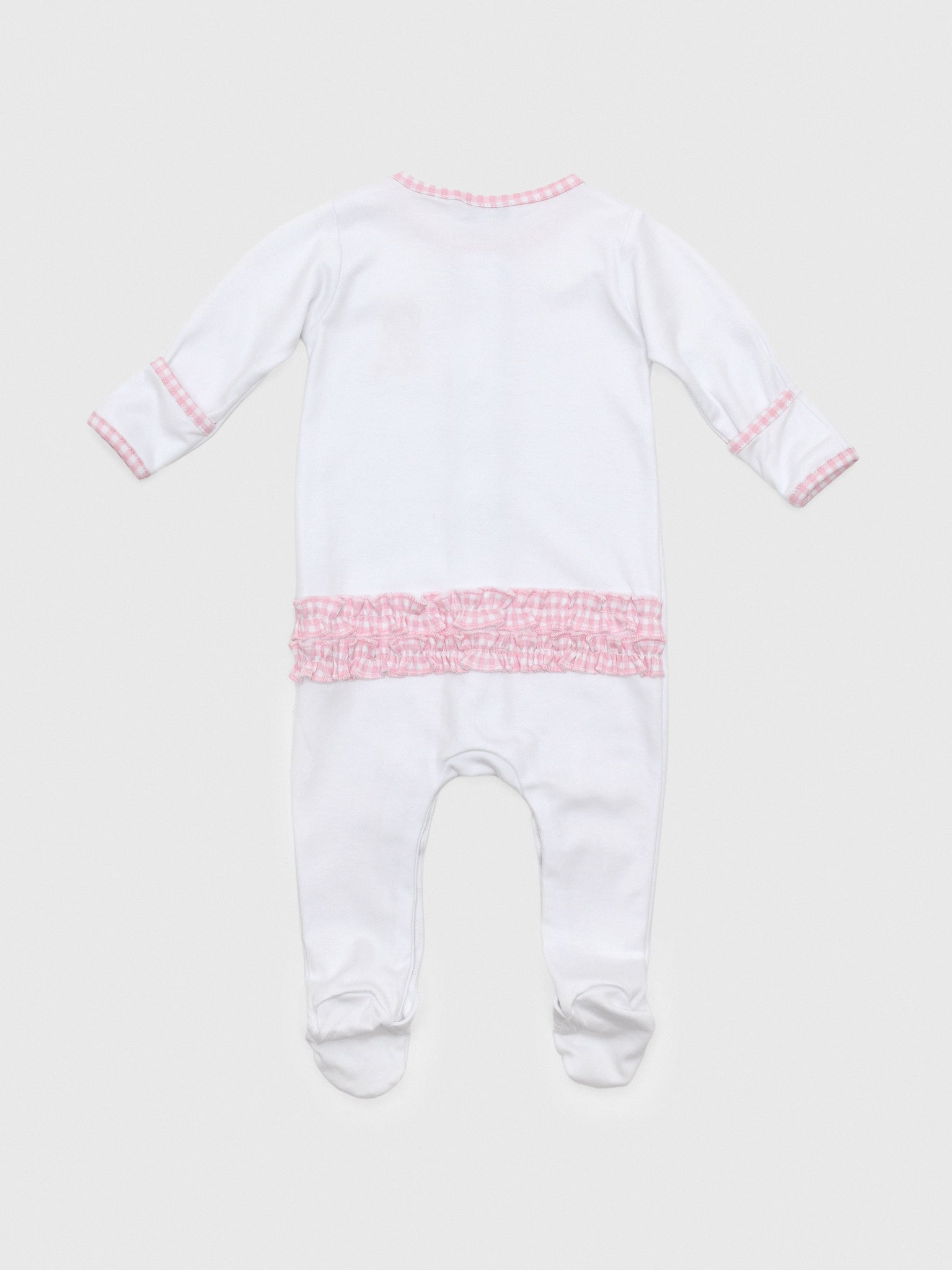 Magnolia Baby Baby Girls' Sweet Golden Ruffle Footie - Saint Bernard