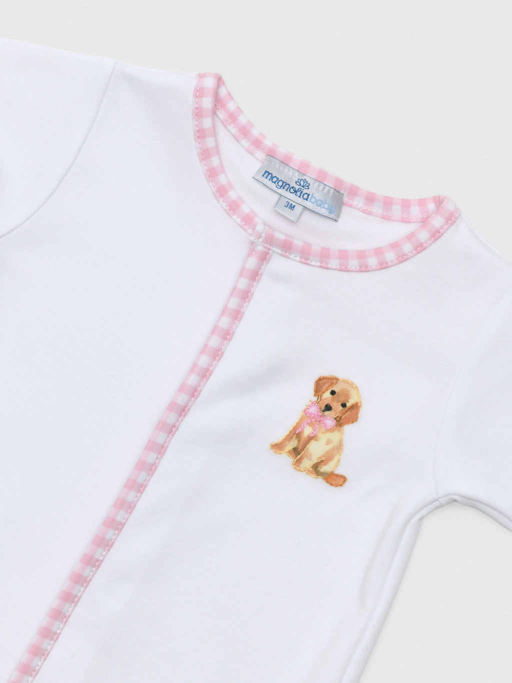 Magnolia Baby Baby Girls' Sweet Golden Ruffle Footie - Saint Bernard