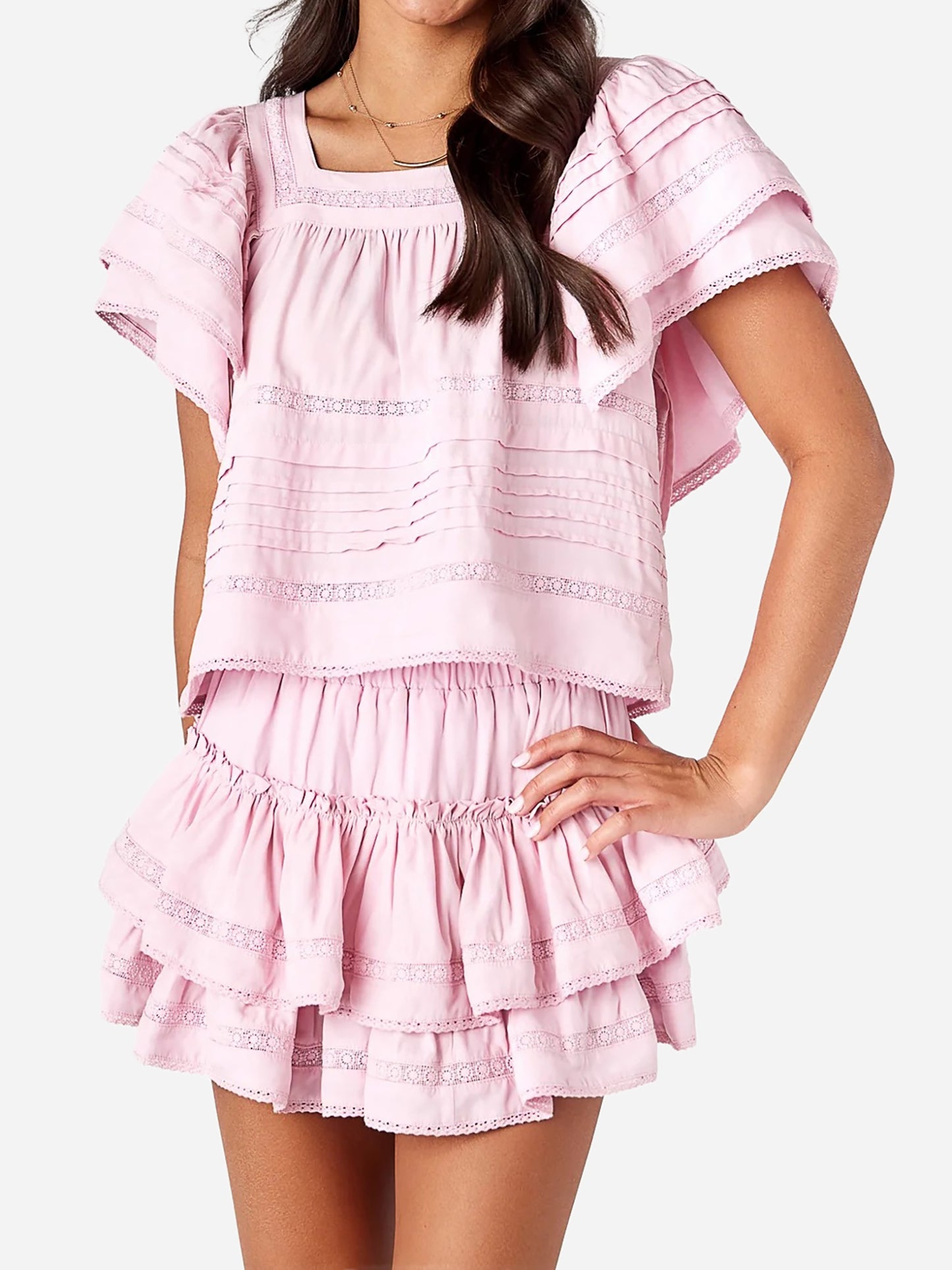 Cake For Dinner Girls' Brianna Lace Skirt - Saint Bernard