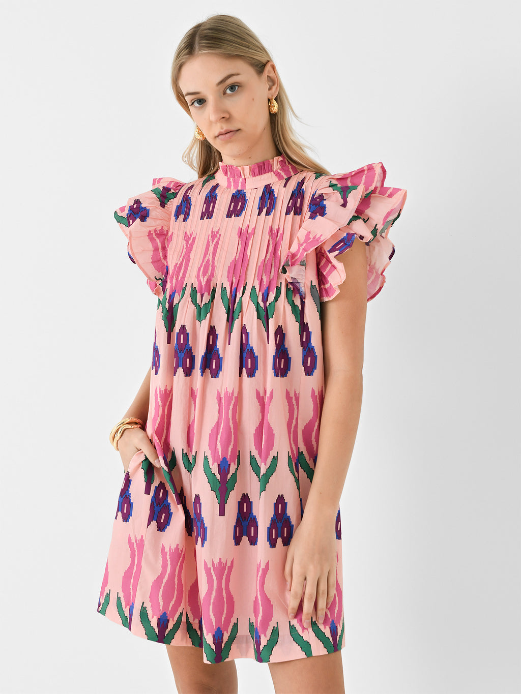 Oliphant Women's Pintuck Flirty Dress - Saint Bernard