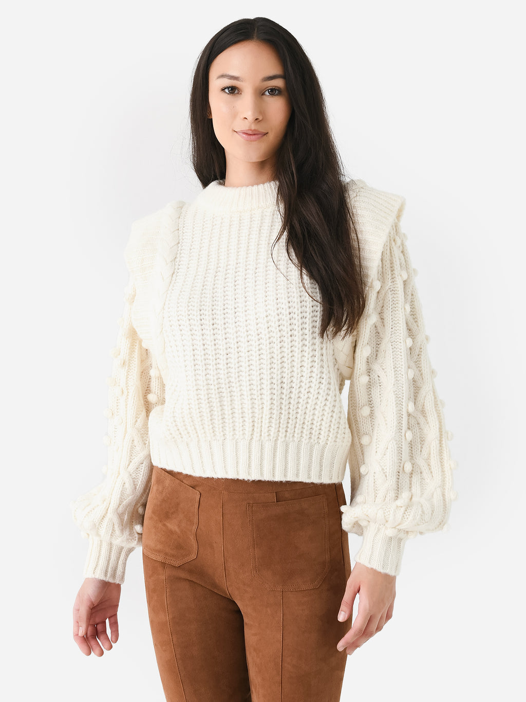Farm Rio Women's Braided Sweater - Saint Bernard