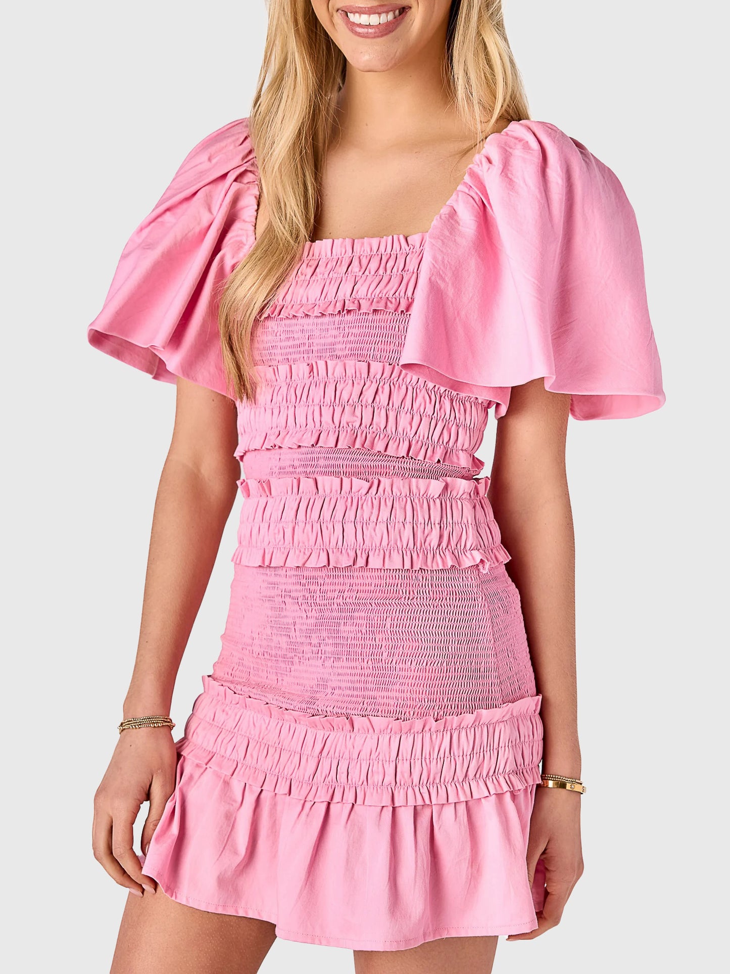 Cake For Dinner Girls' Pixie Smocked Dress - Saint Bernard