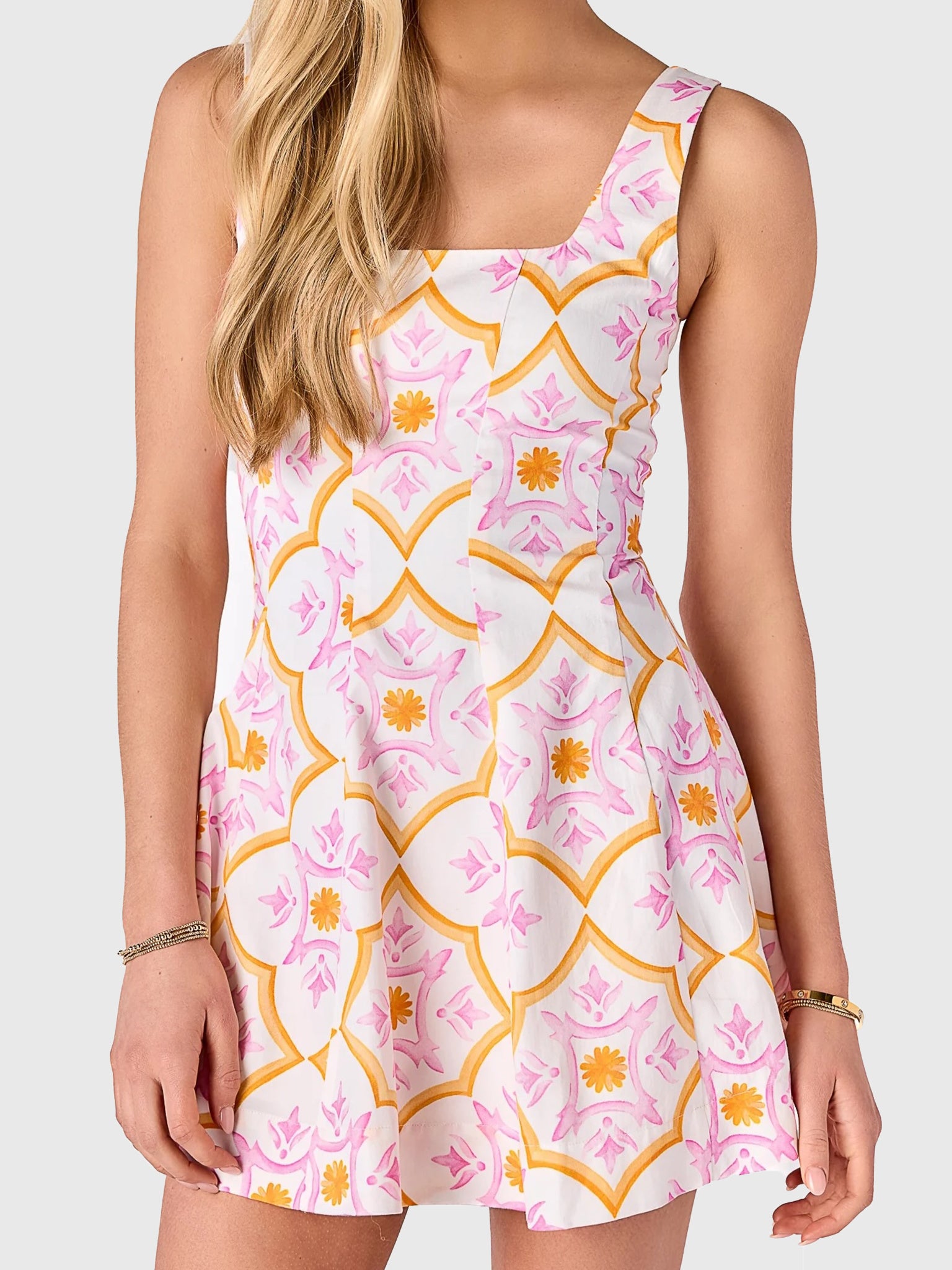 Cake For Dinner Girls' Sloane Fit + Flare Dress - Saint Bernard